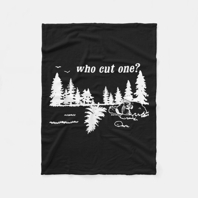 Who Cut One_ Funny Design  Fleecefilt (Framsidan)