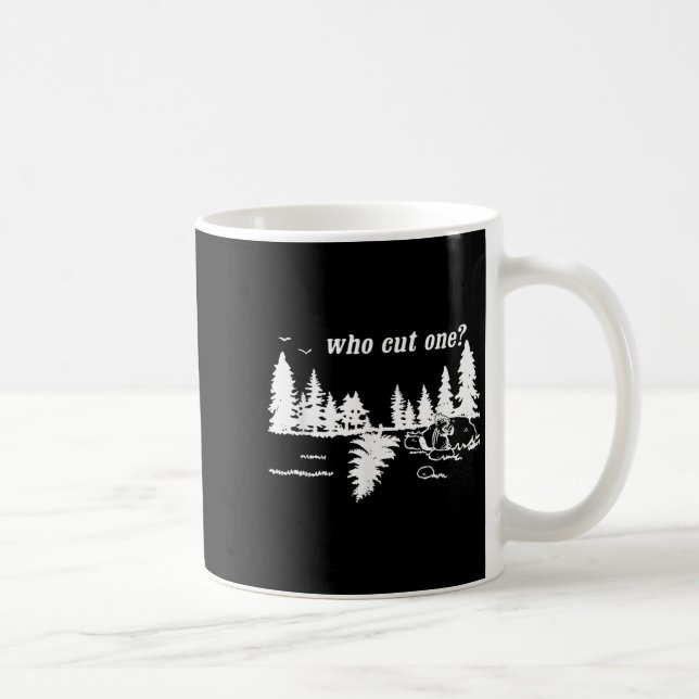 Who Cut One_ Funny Design  Kaffemugg (Höger)