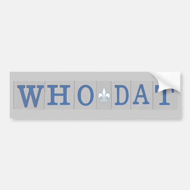 Who Dat t-shirts Bildekal (Framsidan)