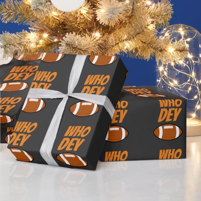 WHO DEY FOOTBALL CHRISTMAS PRESENTPAPPER (Helgdagar)