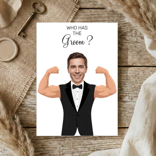 Who Has The Groom Gym Groom Tuxedo Fitness Design Tack Kort (Skapare uppladdad)