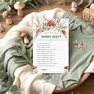 Who knows daddy best Baby Shower Game Card