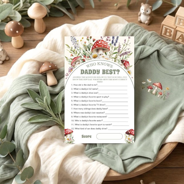 Who knows daddy best Baby Shower Game Card (Skapare uppladdad)