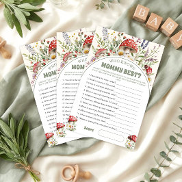 Who knows mommy best Baby Shower Game Card