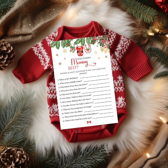 Who Knows Mommy Best Christmas Baby Shower Game (Skapare uppladdad)