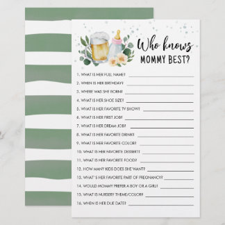 Who Knows Mommy Best Game Baby Is Brewing Pink