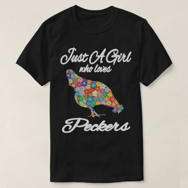 Who Loves Peckers Funny Chicken  T Shirt (Design framsida)