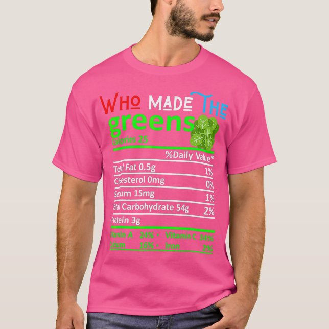 Who Made The Greens Soul Food Black Family BBQ T Shirt (Framsida)