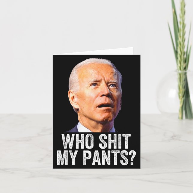 Who My Pants, Funny Anti Joe Biden, Conservative M Kort (Framsida)