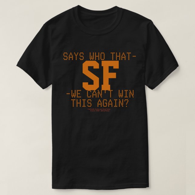 WHO SAYS T SHIRT (Design framsida)