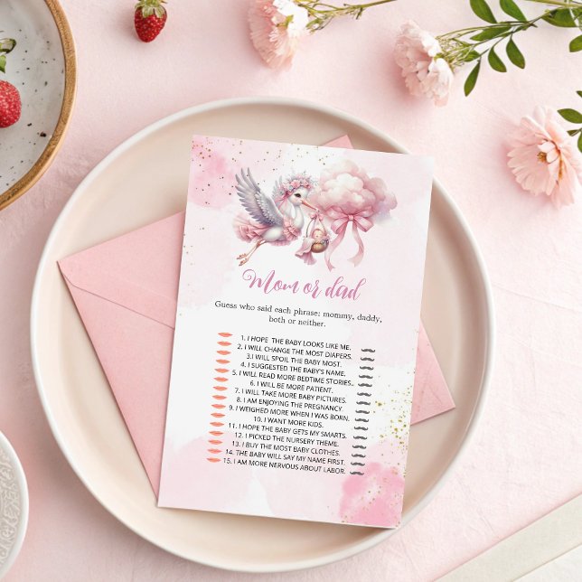 Who Will Baby Be Like? Mom or Dad Game Pink Theme  (Skapare uppladdad)