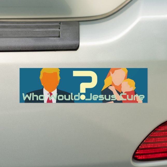 Who Would Jesus Cure? Bold Moral Question Activist Bildekal (På Bil)