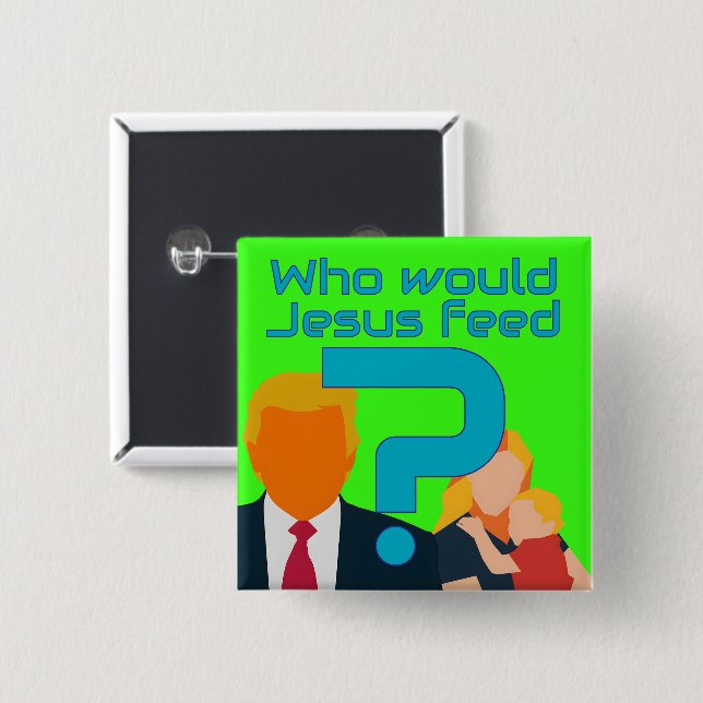 Who Would Jesus Feed? Compassion Matters! Activist Knapp (Framsida & baksida)