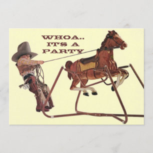 Whoa för roliga westerna Cowboyinbjudningar för Inbjudningar