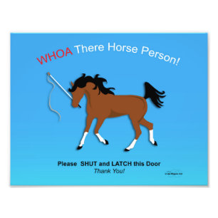 WHOA Horse Barn Sign Fototryck
