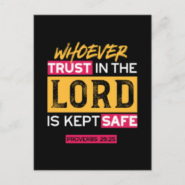 Whoever Trusts in the Lord Is Kept Safe Quote Vykort