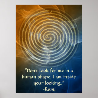 Wholeness-Rumi och Poetic Art Poster