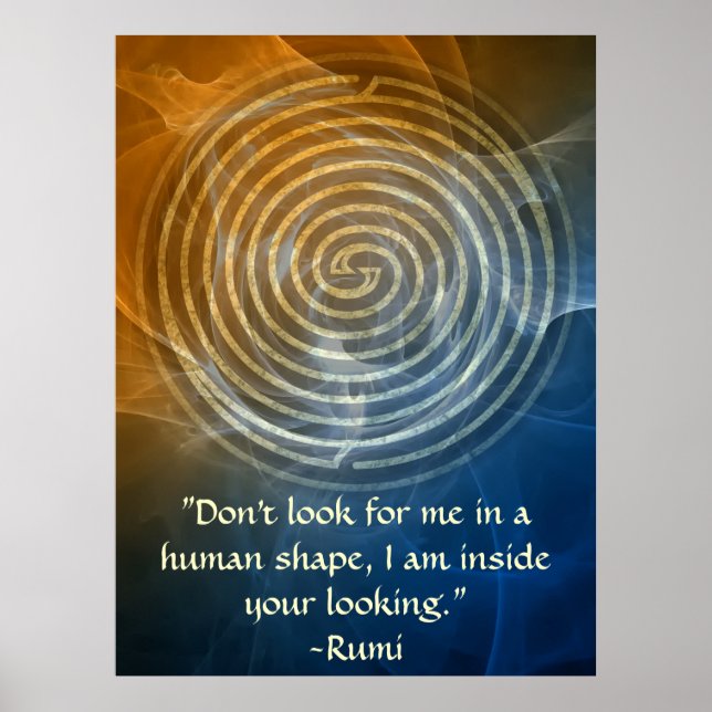 Wholeness-Rumi och Poetic Art Poster (Framsidan)