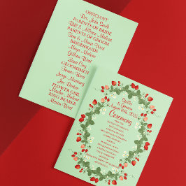 Wholesal sommarjordgubbar Bröllop Program