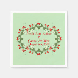 Wholesal Summer Strawbär Bröllop Cocktail Pappersservett