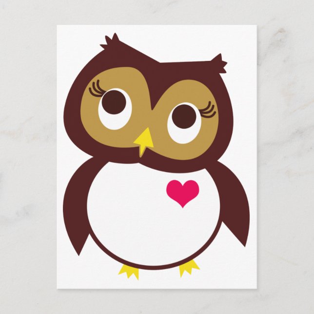 Whoo älskar dig vykort (Framsida)