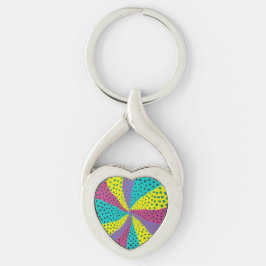 Whoop Twisted Heart Silverfärgad Nyckelring