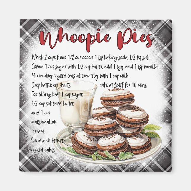 Whoopie Pies Recipe Magnet (Framsidan)