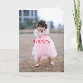 WHOOPS BELAGADE BIRTHDAY CARD TACK KORT