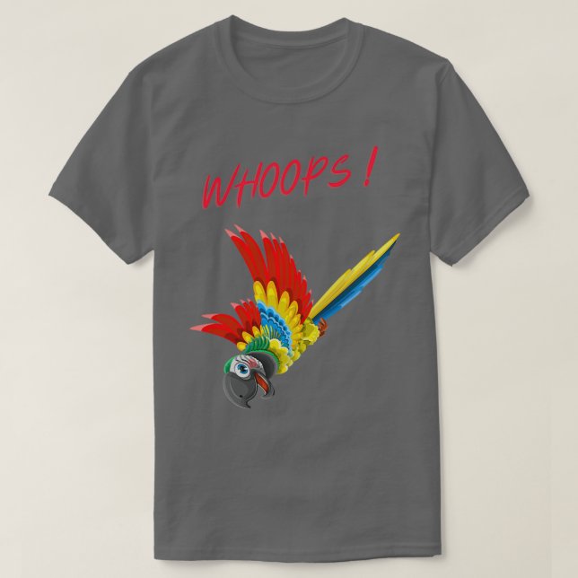 WHOOPS ynka Parrot-design T Shirt (Design framsida)