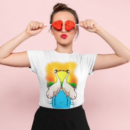 Whopping Cranes in Kärlek Light Färgad Women's Tee