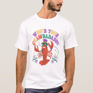 Whos Din Crawpappa Kräftor Jester Pärlor T Shirt