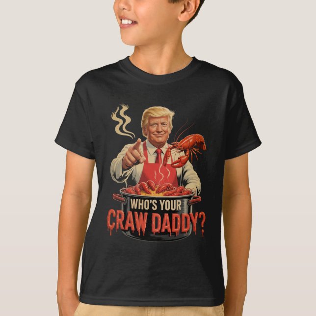 Whos er Crawpappa Kräftor Funny Cajun Boil Seaf T Shirt (Framsida)