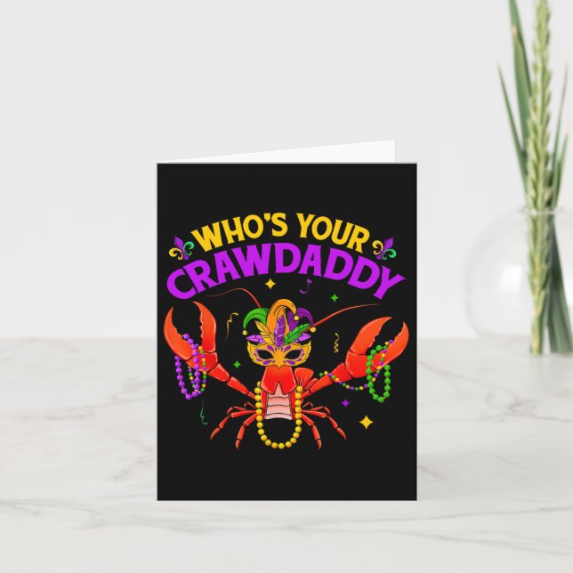 Whos er Crawpappa Kräftor Jester Pärlor Funny Mors Kort (Framsida)