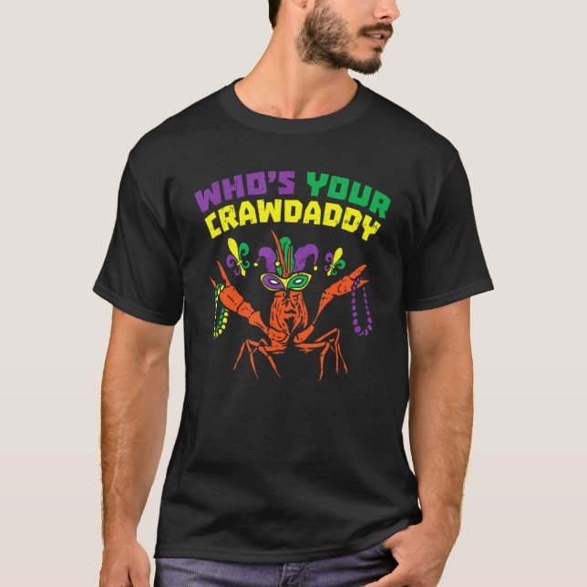 Whos er Crawpappa Kräftor Jester Pärlor Funny Mors T Shirt (Framsida)