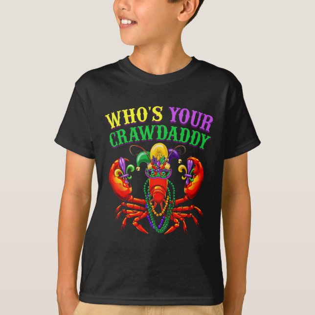 Whos er Crawpappa Kräftor Jester Pärlor Funny Mors T Shirt (Framsida)
