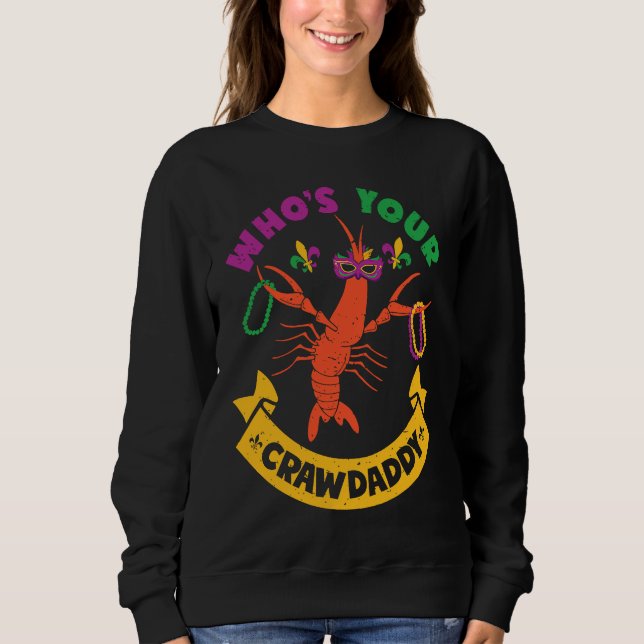 Who's Your Crawdaddy Crawfish Jester Beads  Mardi  T Shirt (Framsida)