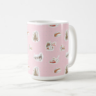 Whoville jul vignett mönster kaffemugg