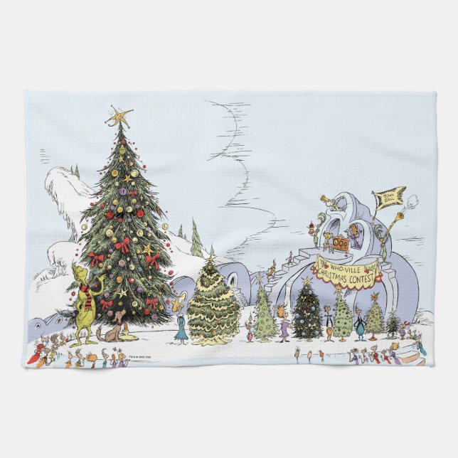 Whoville Julgranstävling Kökshandduk (Horisontell)