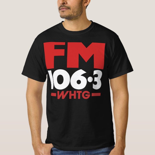 WHTG 106.3 FM Radio t-Shirt _ Hoodie (Framsida)