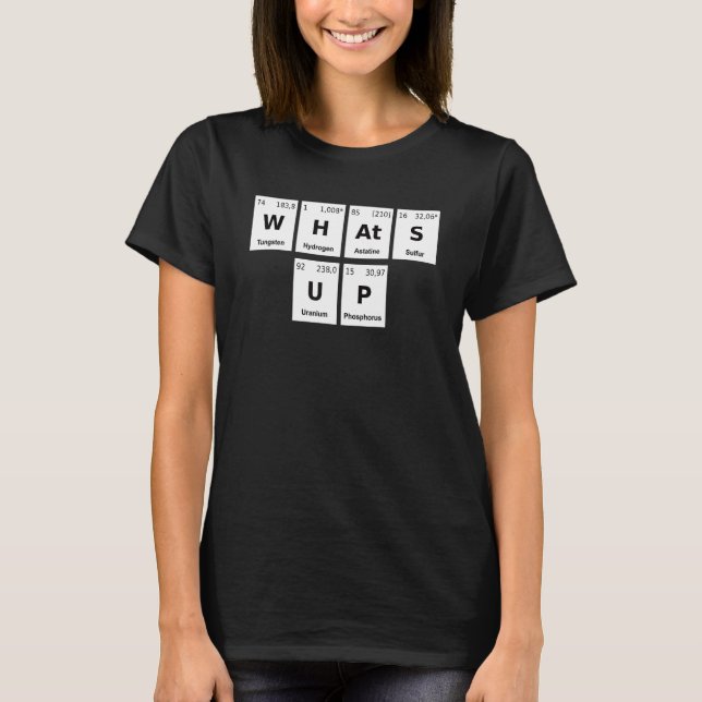 WhUp Periodic Bord Chemist Lab T Shirt (Framsida)