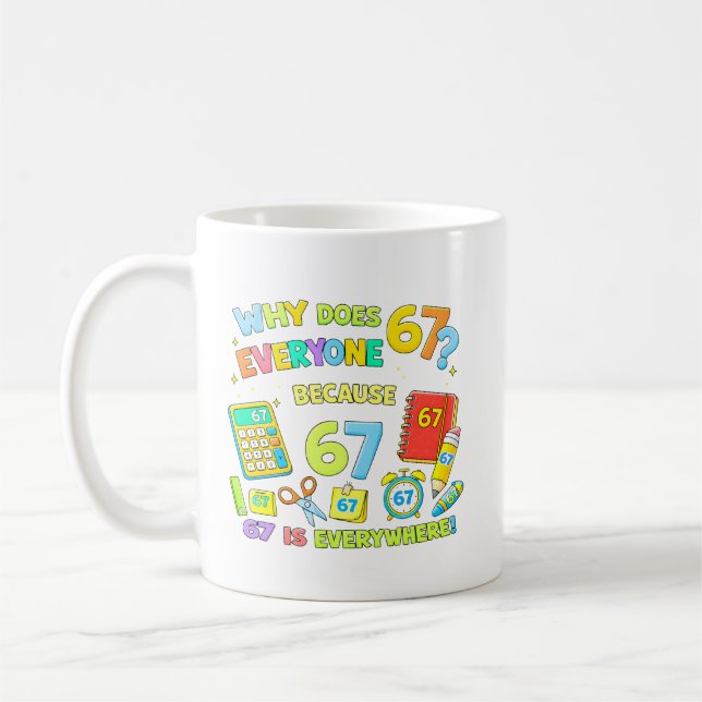 Why Does Everyone Love 67 Funny Math Design Kaffemugg (Vänster)