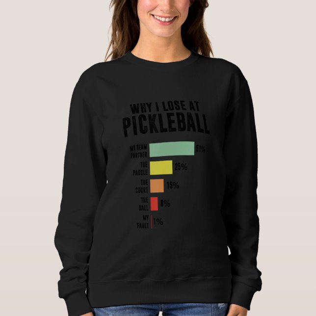 Why I Lose At Pickleball  Pickleball Player T Shirt (Framsida)
