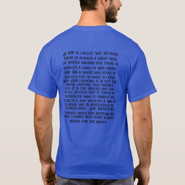 Why is a ship called She?   T-Shirt (Baksida)