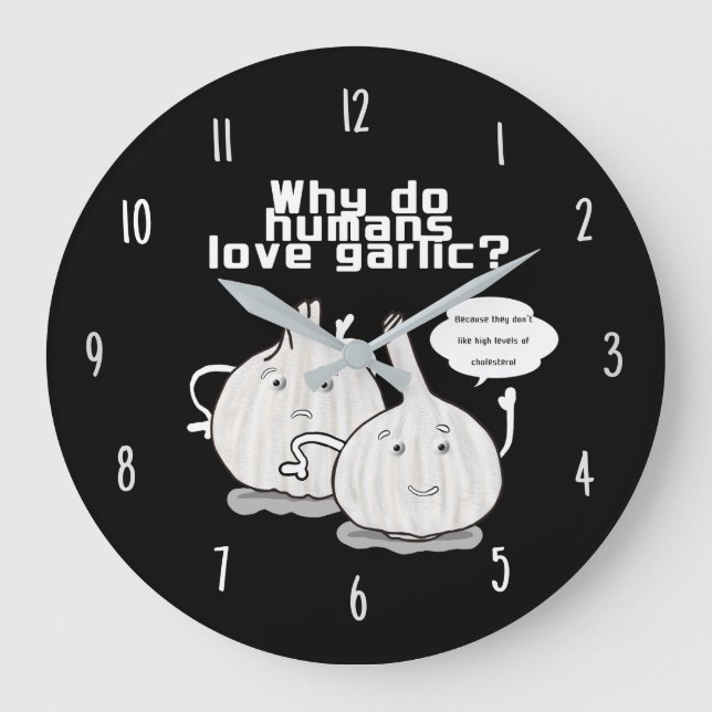 Why People Love Garlic – Funny Kitchen Wall Clock Stor Klocka (Framsida)