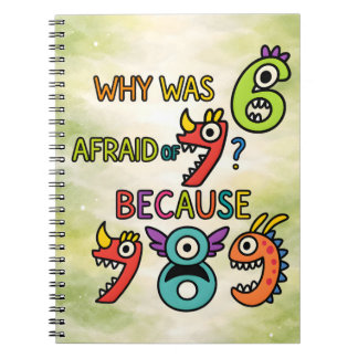 Why Was 7 Afraid Funny Math Notebook for Kids Anteckningsbok