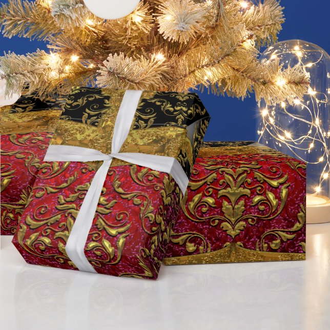 Whyburghs Damask Baroque Elegant    Presentpapper (Helgdagar)