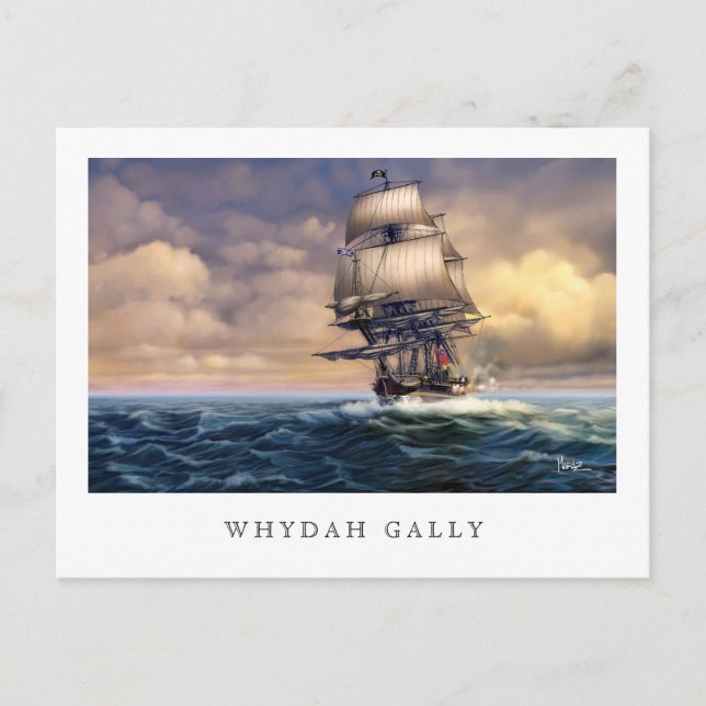 Whydah Gally Historical Frakt Painting Postcards Vykort (Framsida)