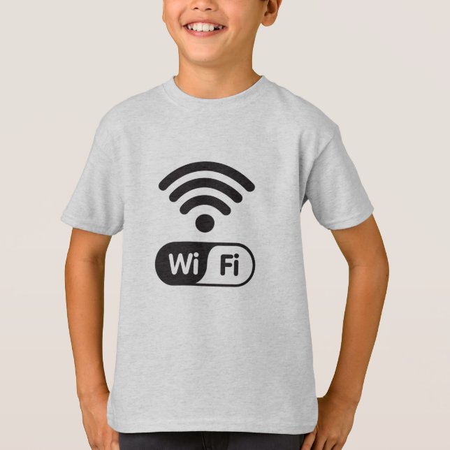 Wi-Fi Signal Graphic Internet för coola T Shirt (Framsida)