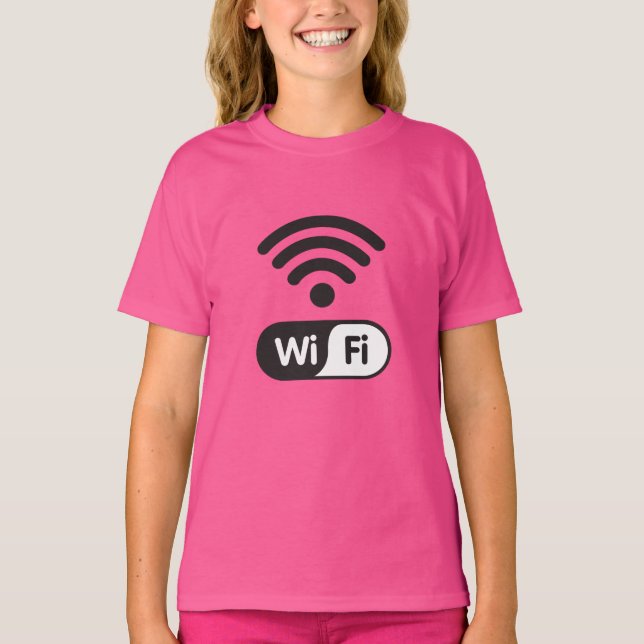 Wi-Fi Signal Graphic Internet för coola T Shirt (Framsida)