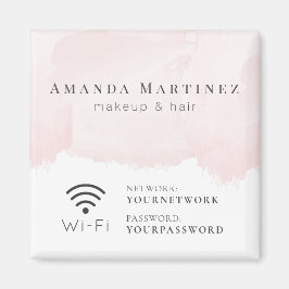 Wi-Fi-tecken för Rosa Watercolor Magnet